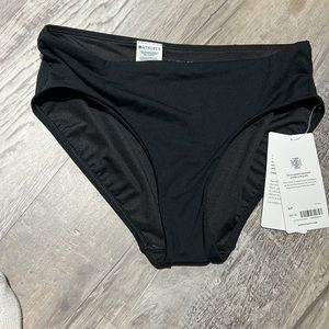 NWT Athleta Clean Full Bikini  Bottom. Black Small